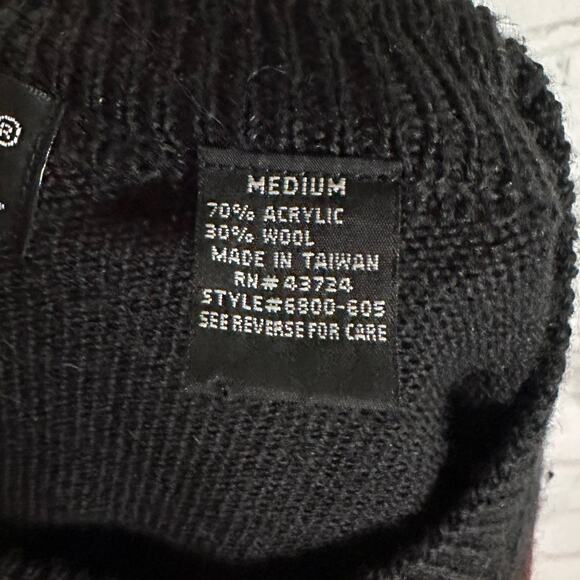 C10 Vintage D’Avila Men’s Black Knit Striped Classic Wool Blend Sweater, Medium - Picture 5 of 6